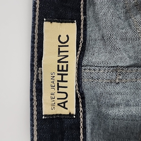 Silver Jeans Authentic The Curvy High Skinny Western Glove Works Blue Denim Sz 0 - Picture 9 of 14